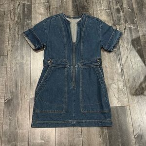 Free People denim mini dress.